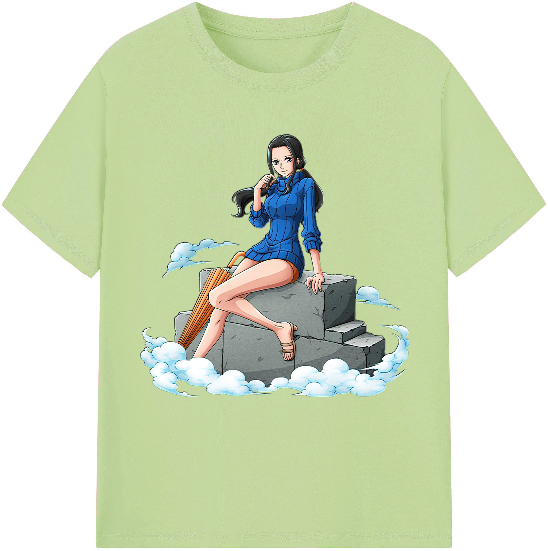 ワンピース ニコ・ロビン ONE PIECE Nico Robin 綿100％半袖Tシャツ（フロントプリント）
